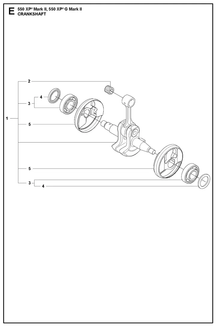 Husqvarna 550XPii - Crankshaft