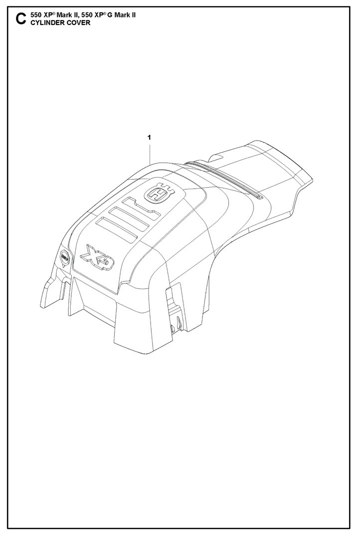 550xpii-17 Husqvarna 550XPii - Cylinder Cover