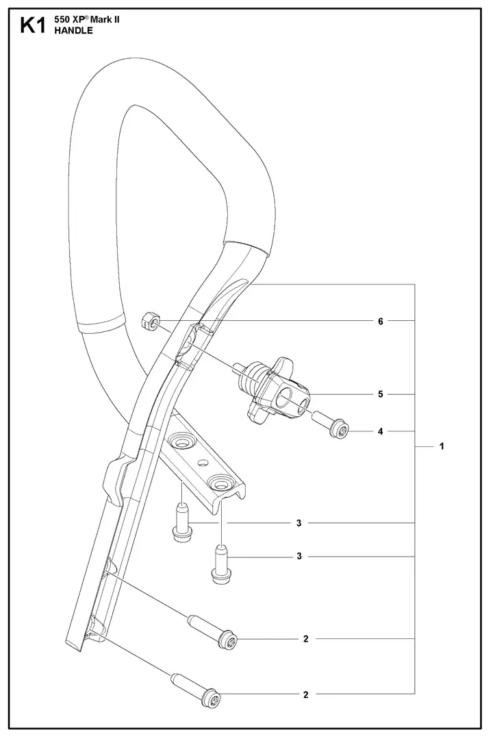Husqvarna 550XPii - Handle