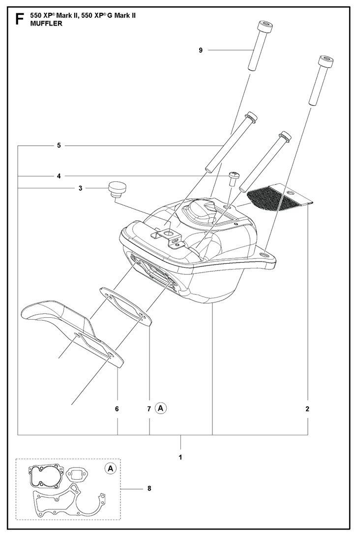 Husqvarna 550XPii - Muffler