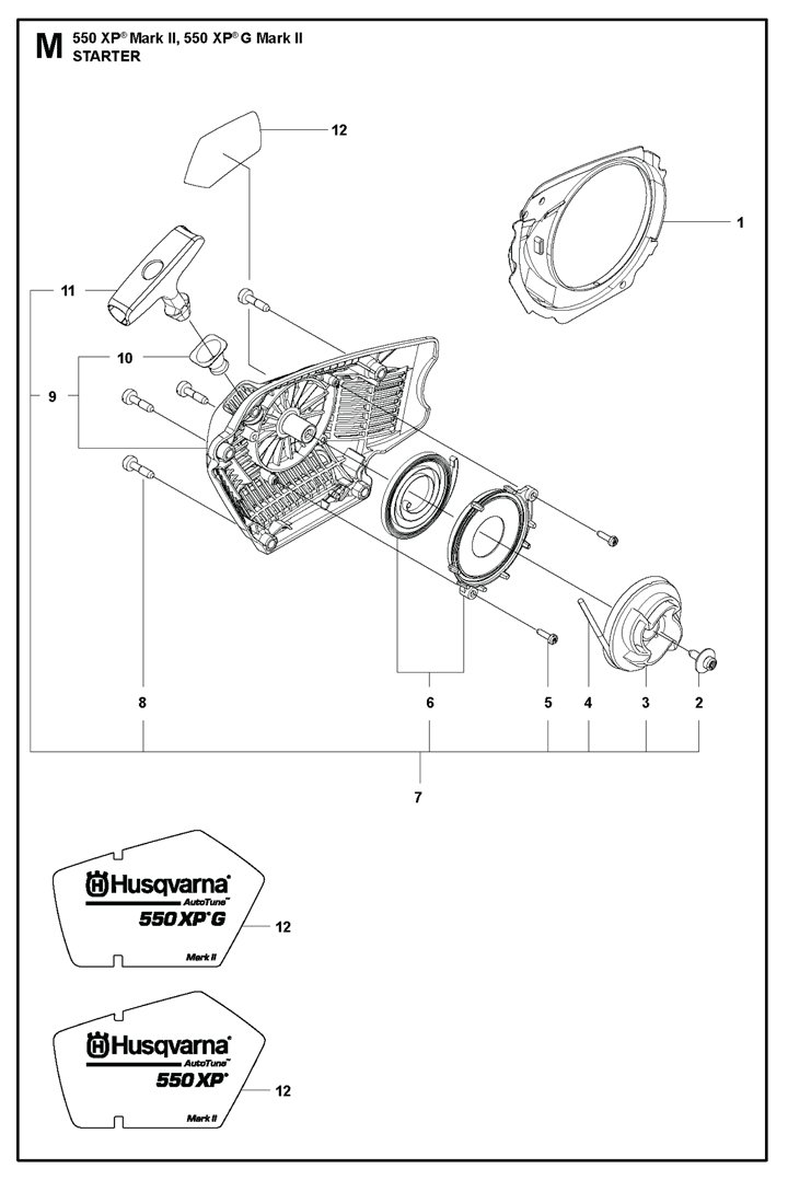 Husqvarna 550XPii - Starter