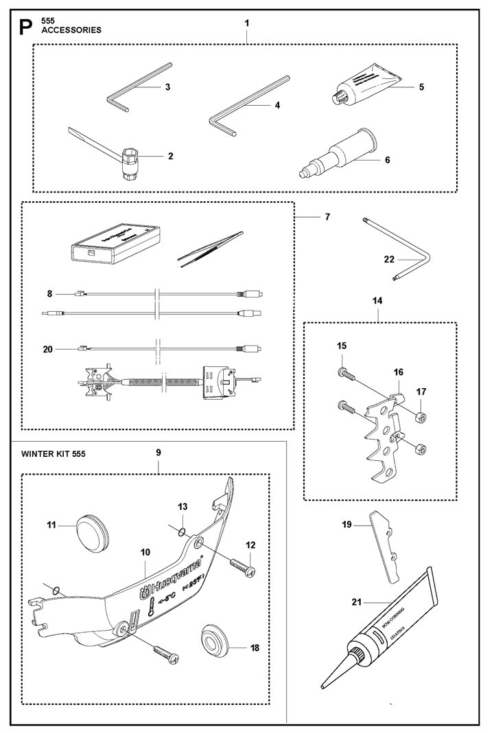 Husqvarna 555 - Accessories