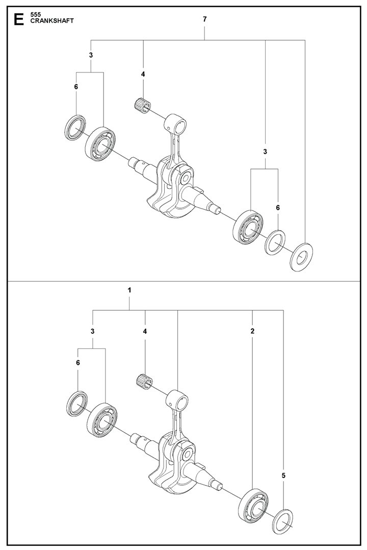 555-25 Husqvarna 555 - Crankshaft