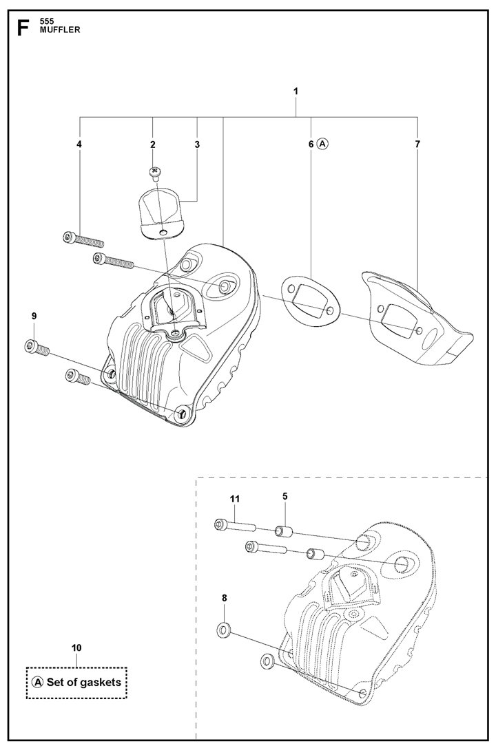 Husqvarna 555 - Muffler