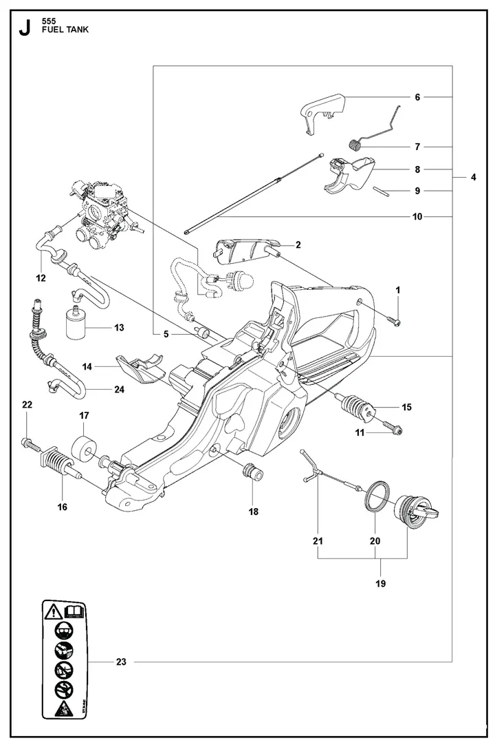 Husqvarna 555 - Fuel Tank