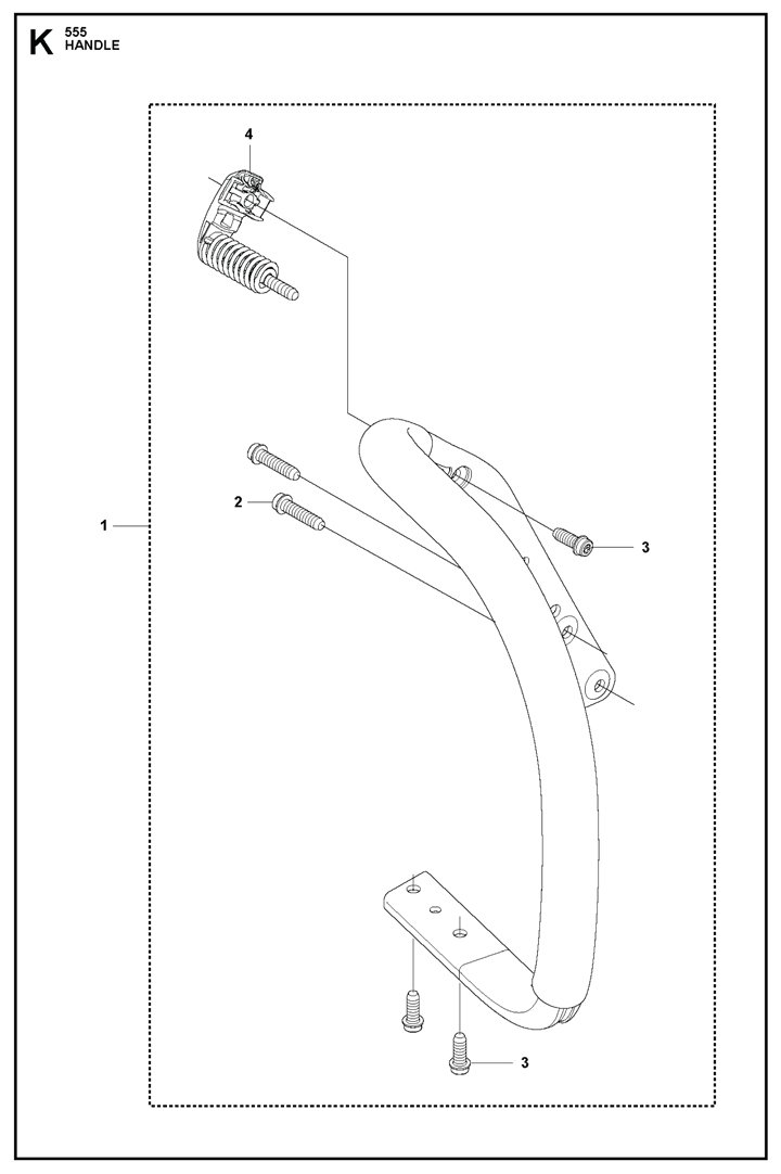 555-7 Husqvarna 555 - Handle