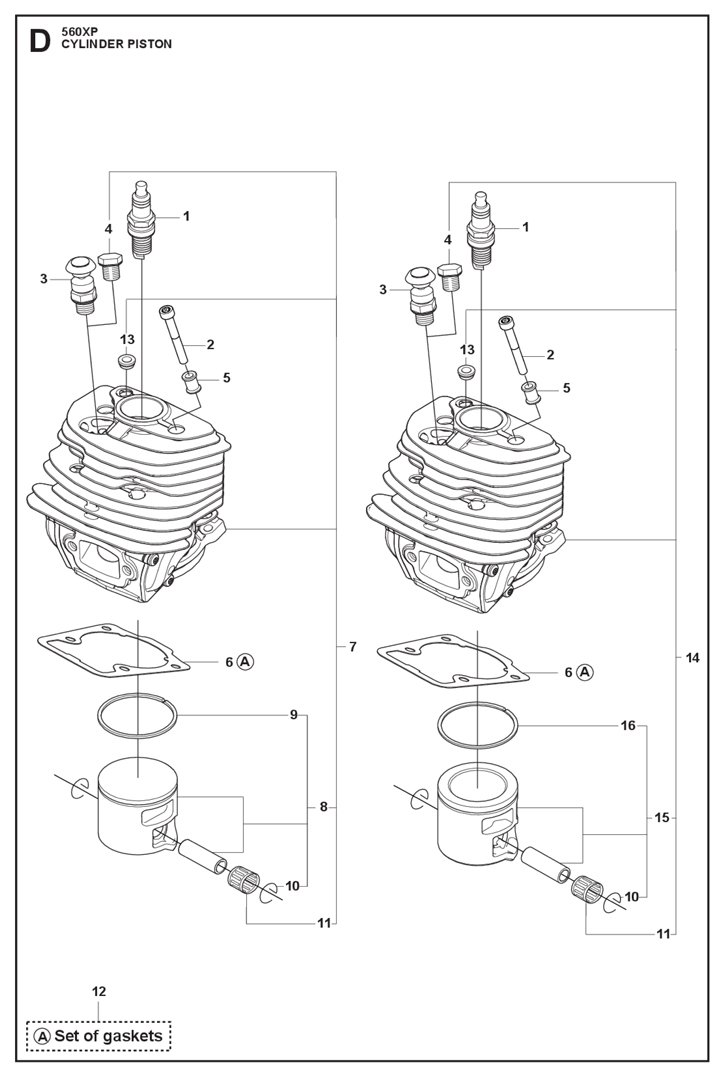 560xpg-11 Husqvarna 560XPG - Cylinder Piston