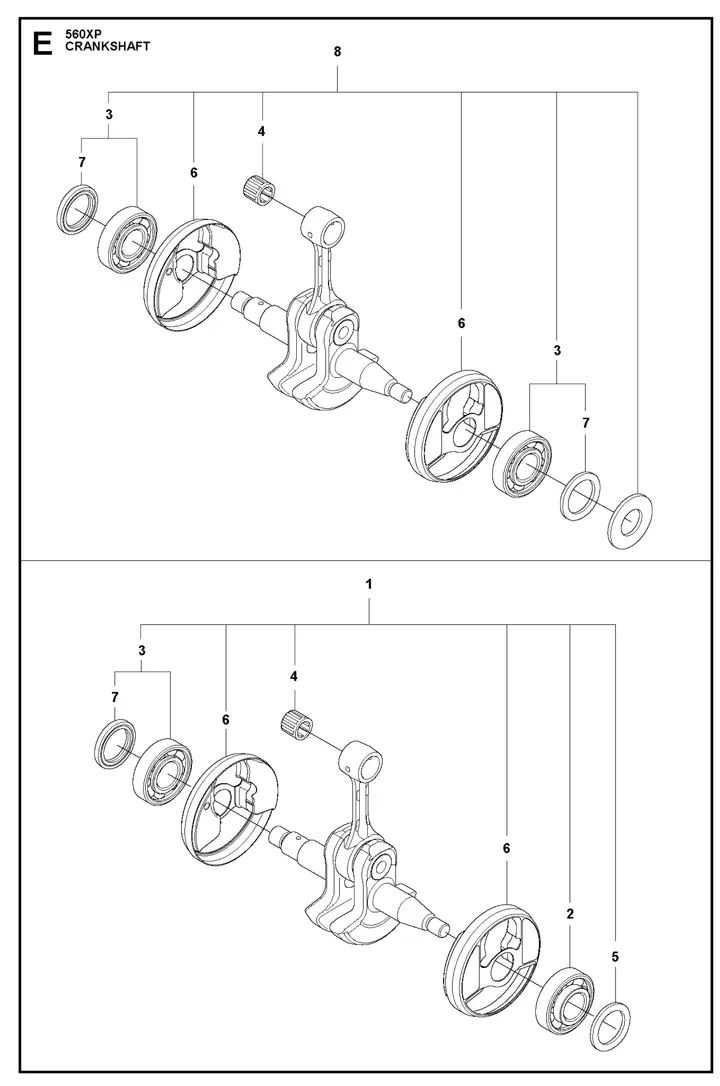 Husqvarna 560XPG - Crankshaft