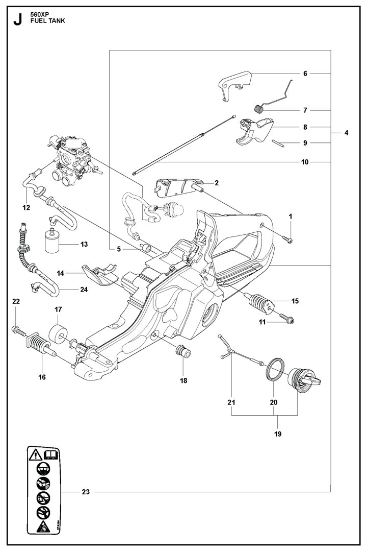 560xpg-25 Husqvarna 560XPG - Fuel Tank