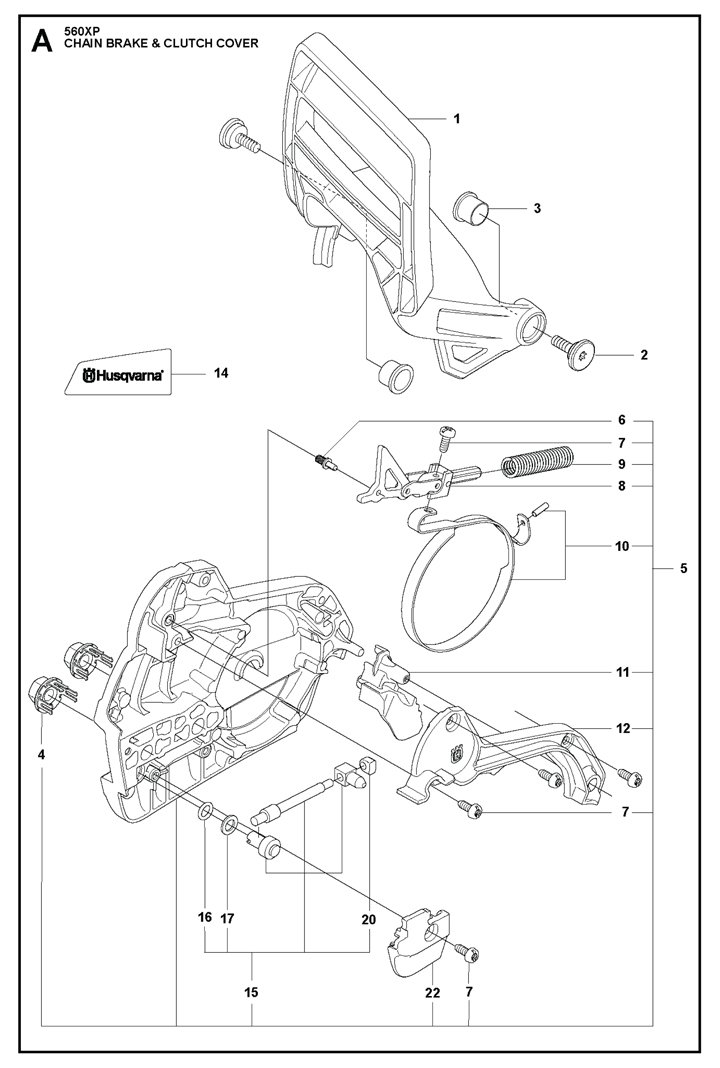 Husqvarna 560XPG - Chain Brake, Clutch