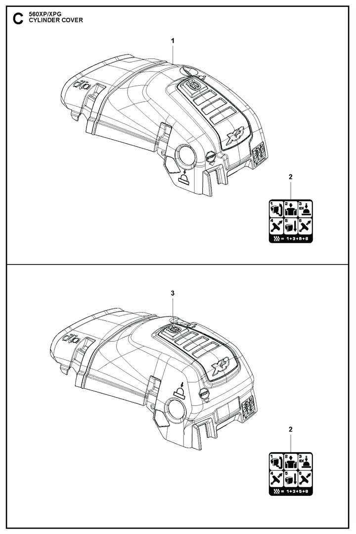 Husqvarna 560XPG - Cylinder Cover