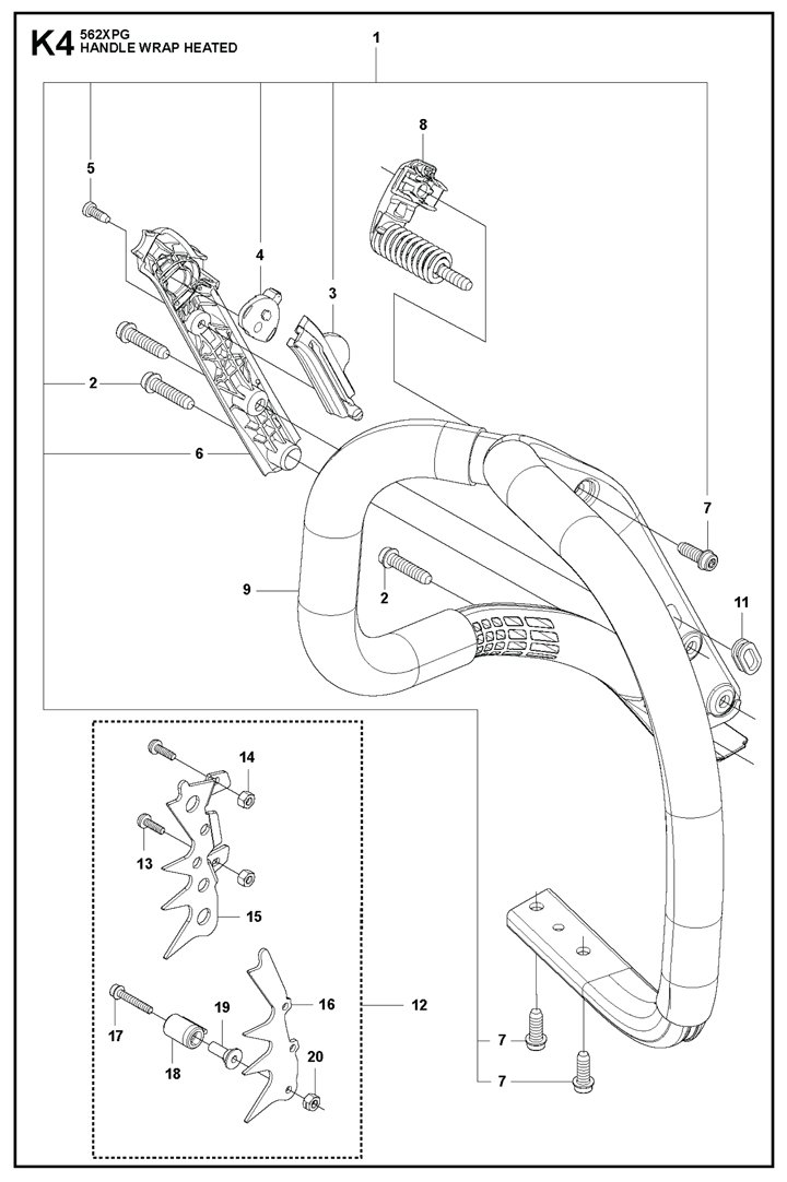 562xp-17 Husqvarna 562XP - Handle Wrap Heated
