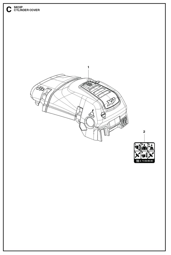 Husqvarna 562XP - Cylinder Cover