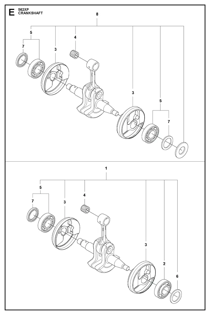 Husqvarna 562XP - Crankshaft