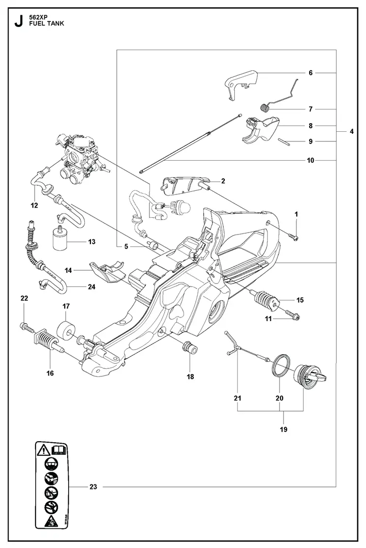 Husqvarna 562XP - Fuel Tank