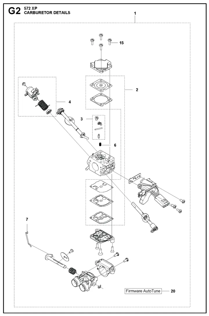 Husqvarna 572XP – Carburetor Details | Lawn & turfcare machinery parts