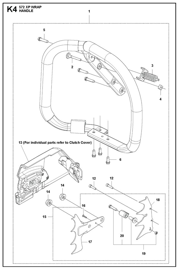 572xp-23 Husqvarna 572XP - Handle