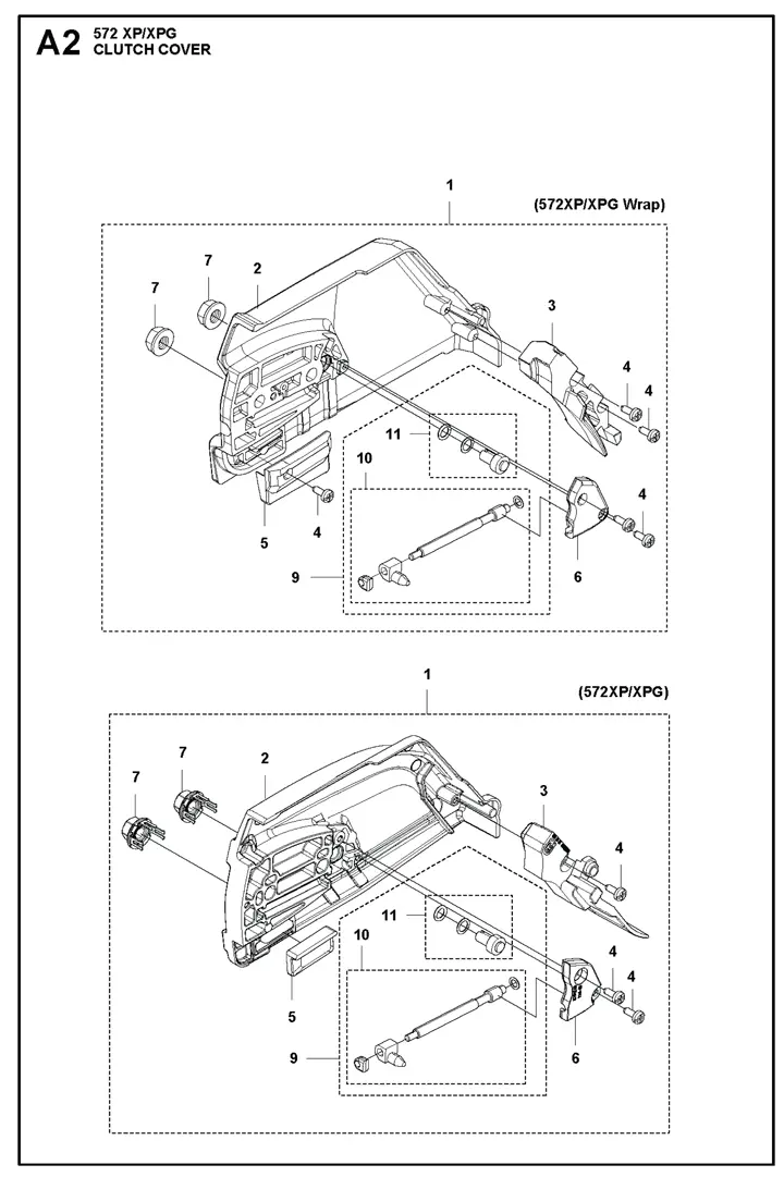 572xp-3 Husqvarna 572XP - Clutch Cover