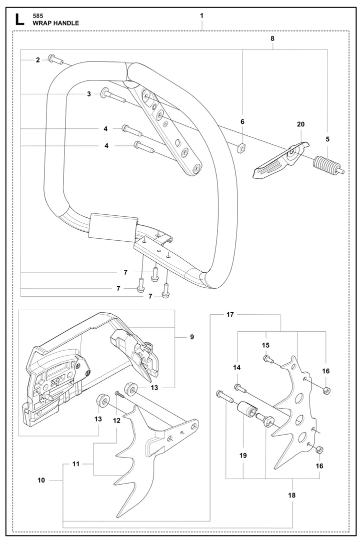 Husqvarna 585 - Wrap Handle