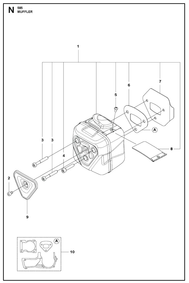 Husqvarna 585 - Muffler