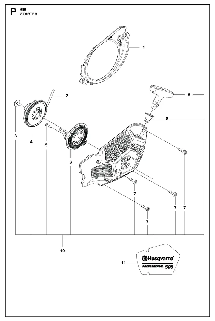 Husqvarna 585 - Starter