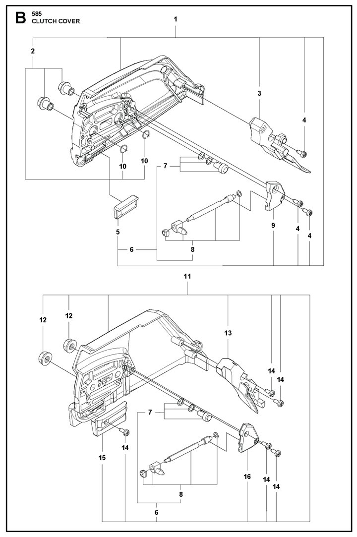 Husqvarna 585 - Clutch Cover