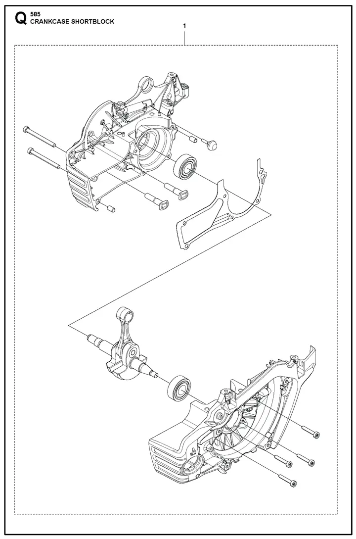 Husqvarna 585 - Crankcase, Short Block