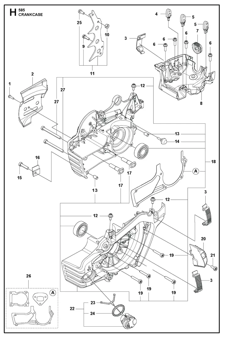 Husqvarna 585 - Crankcase