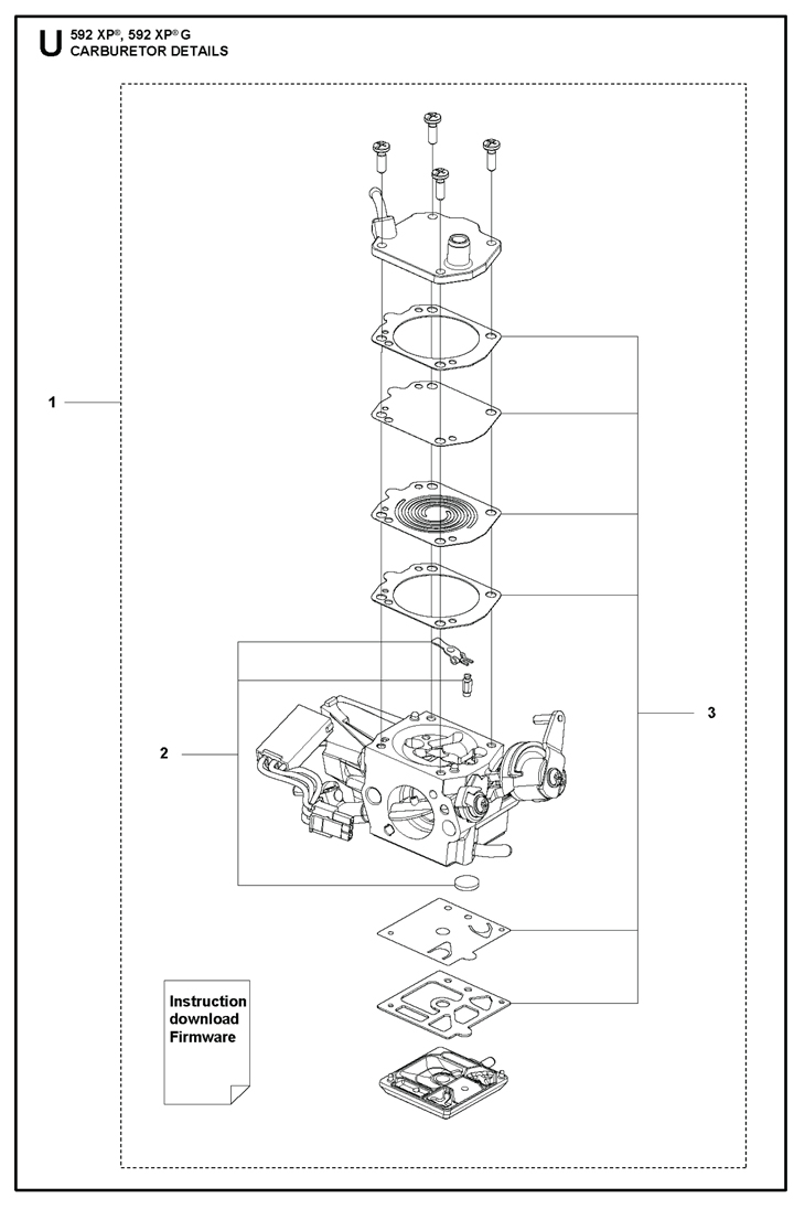 Husqvarna 592XP - Carburetor Detail