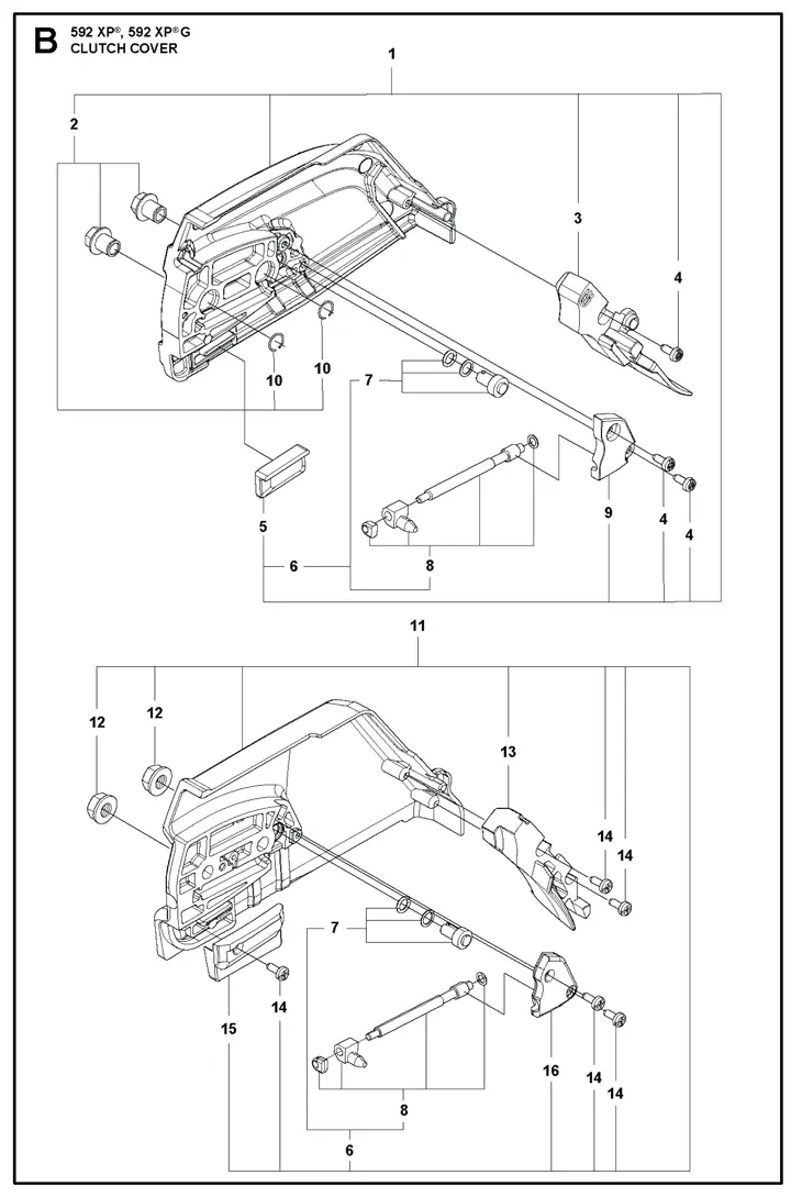 592xp-29 Husqvarna 592XP - Clutch Cover