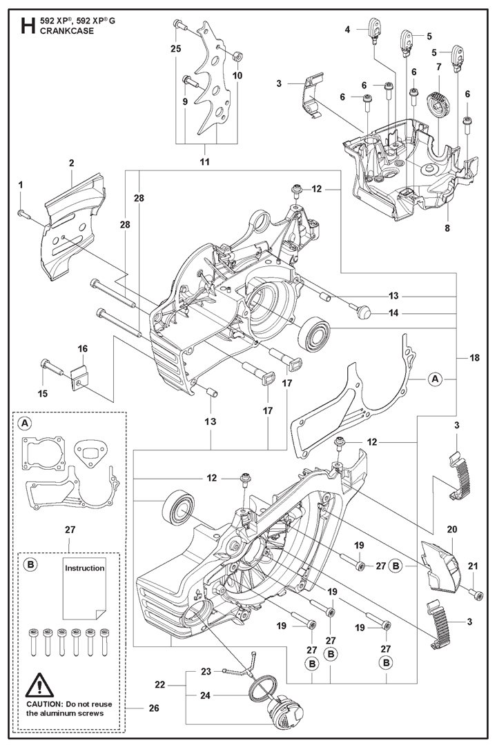 Husqvarna 592XP - Crank Case