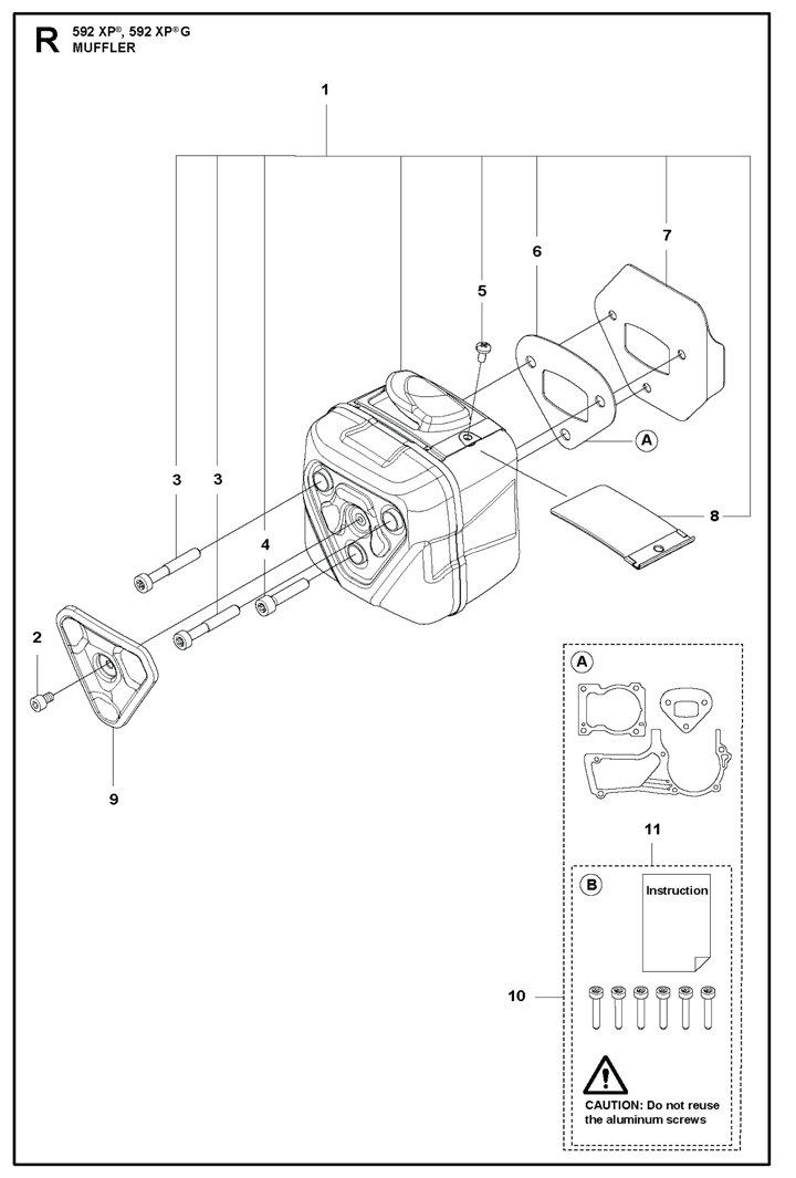 Husqvarna 592XPG - Muffler