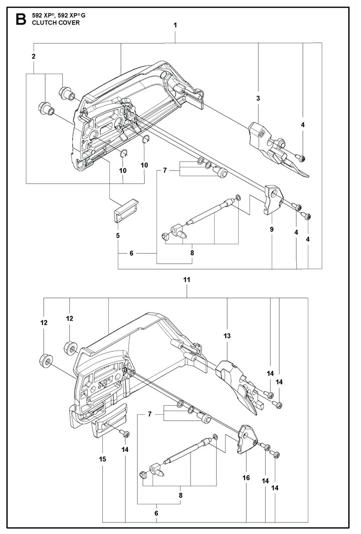 592xpg-35 Husqvarna 592XPG - Clutch Cover