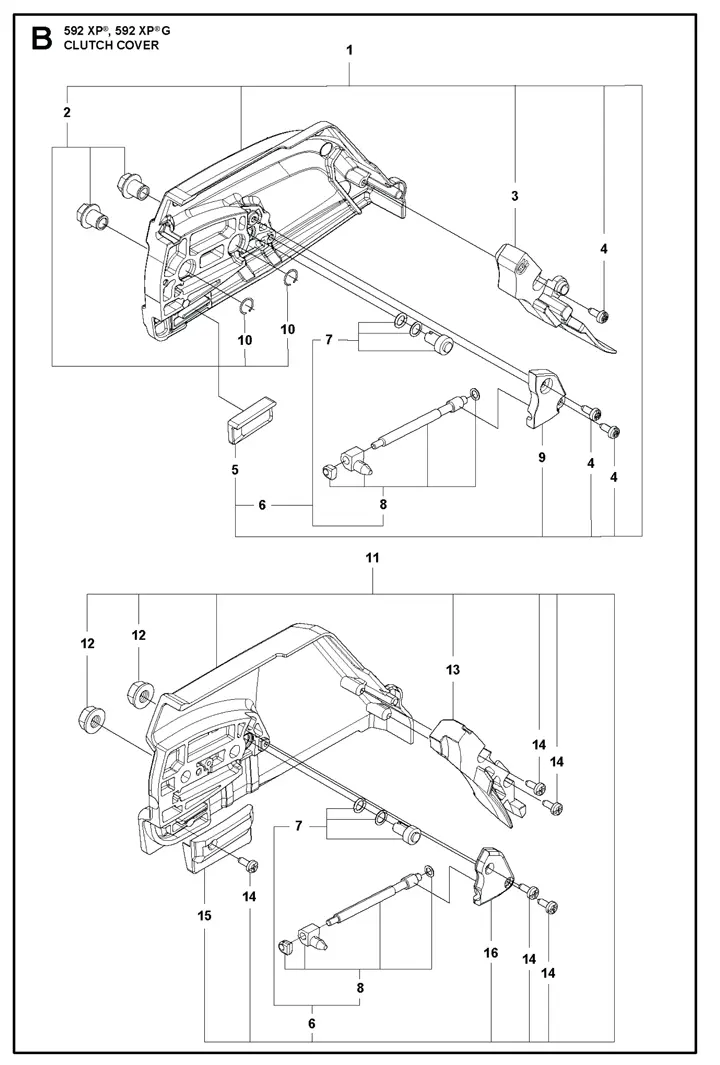 Husqvarna 592XPG - Clutch Cover