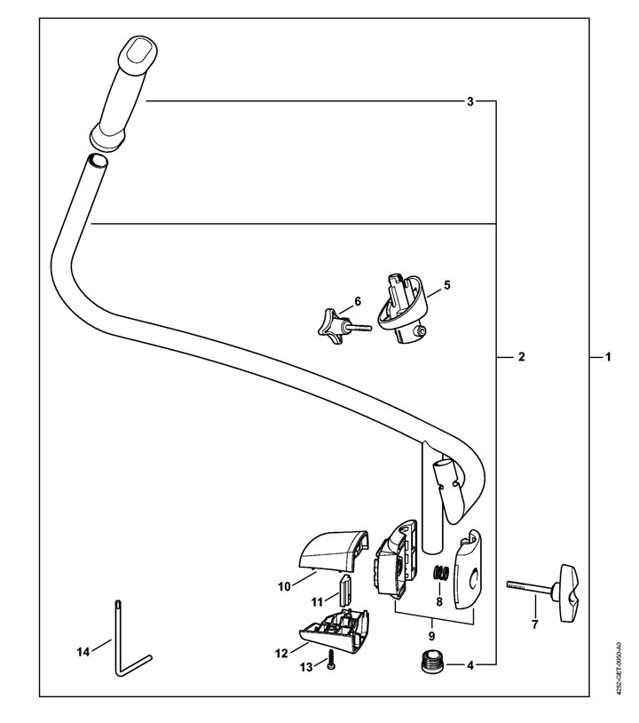 Stihl BR550 - Bike Handle