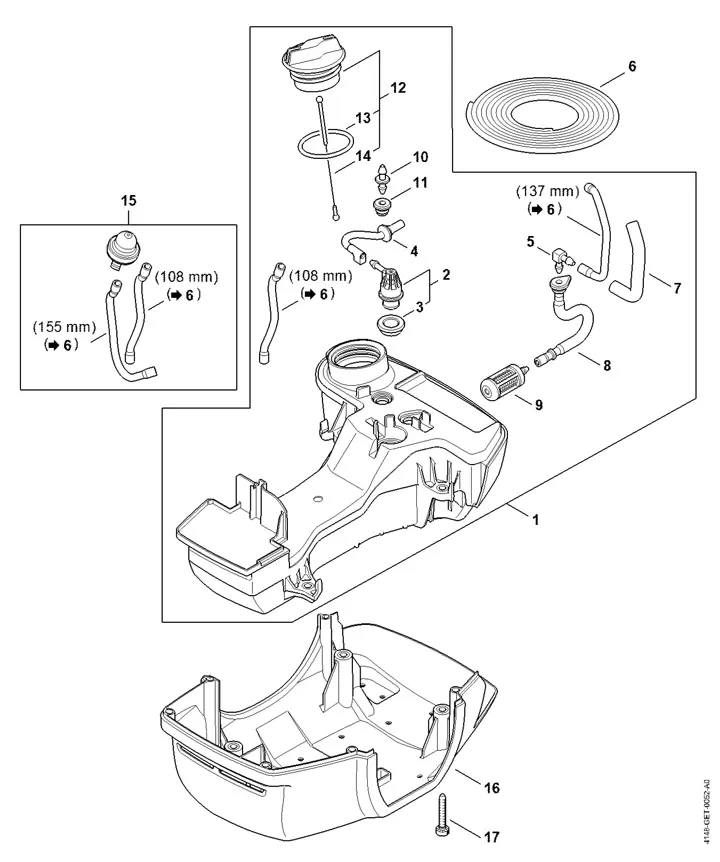 Stihl FS490 C-EM - Fuel Tank