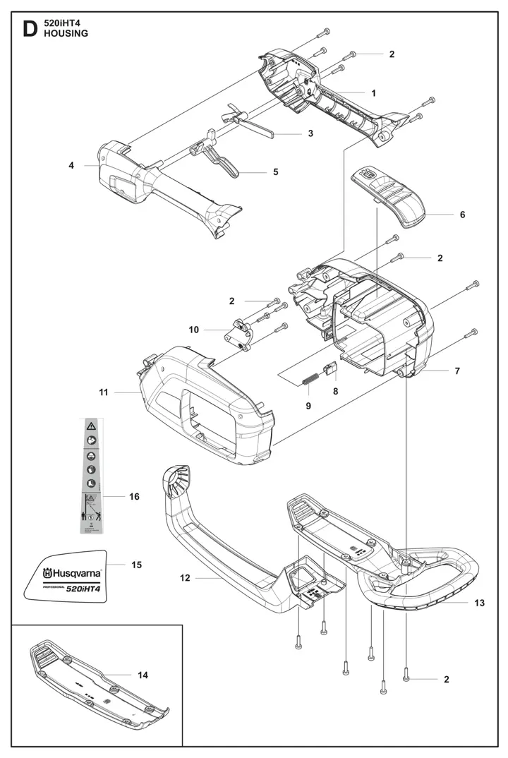 Husqvarna 520IHT4 Hedge Trimmer - Housing