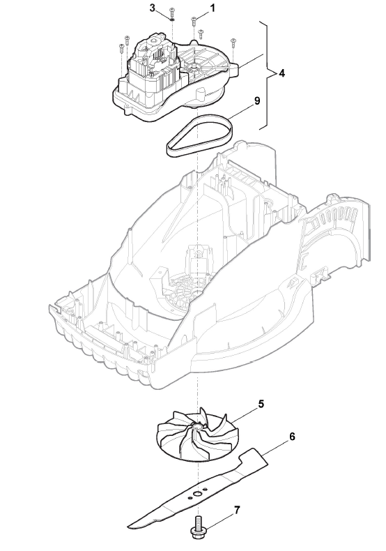 Mountfield Princess 42 29920063M21 - Motor, Blade
