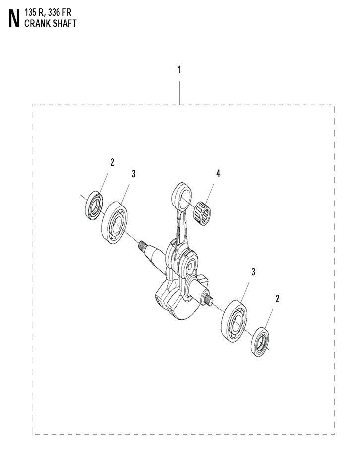 135r-21 Crank sgaft