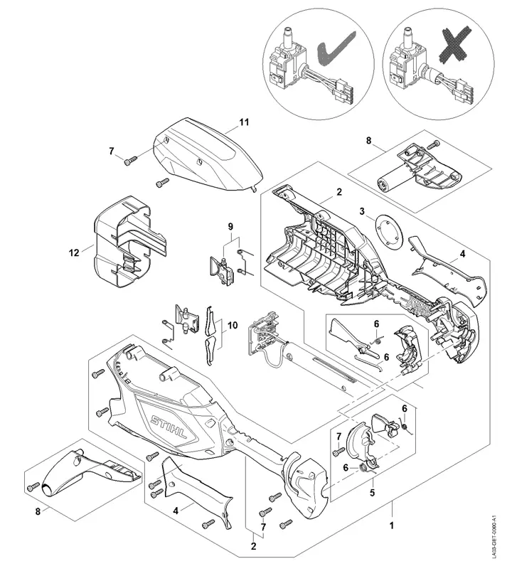 Stihl HTA86 – Handle Housing | Lawn & turfcare machinery parts