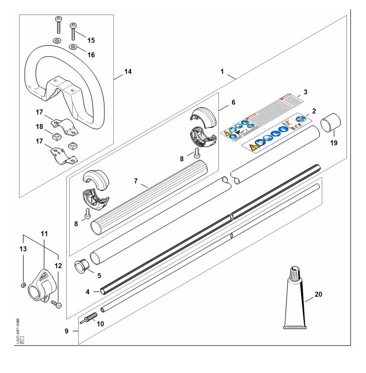B – Drive tube assembly HTA150