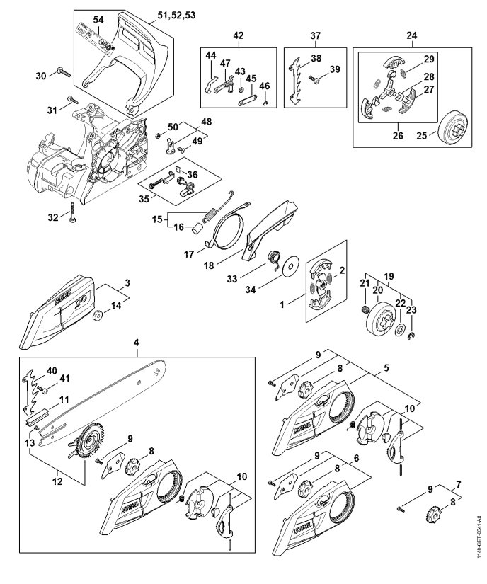Clutch, Chain brake MS182