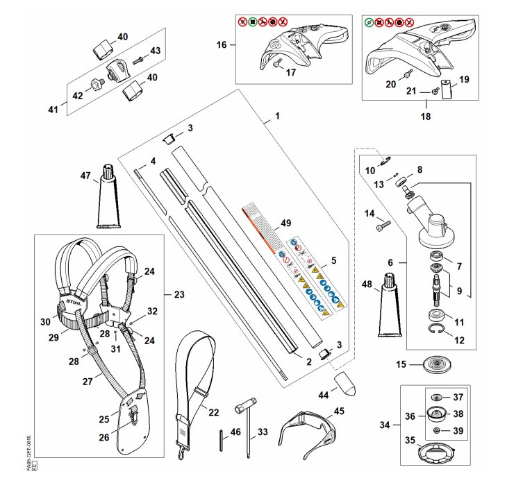 Drive tube assembly, Gear head, Deflector FSA80