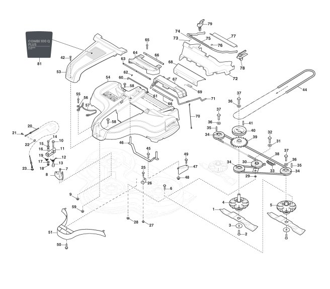 Transmission and blades