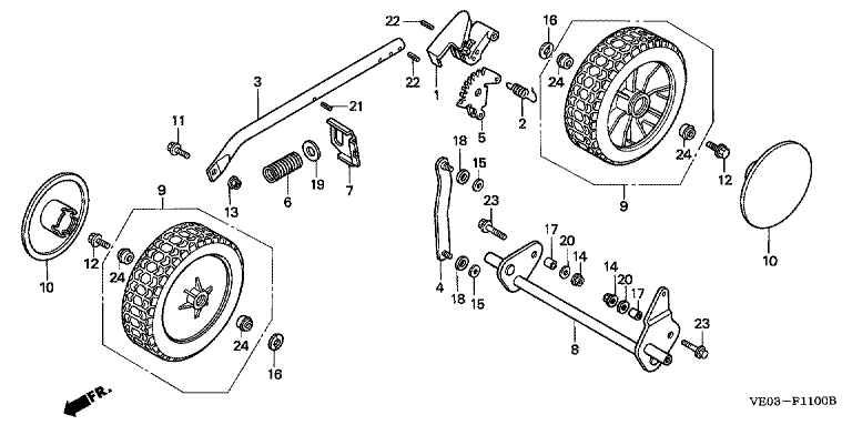 Honda HRB475-SXE – Rear Wheel | Lawn & turfcare machinery parts